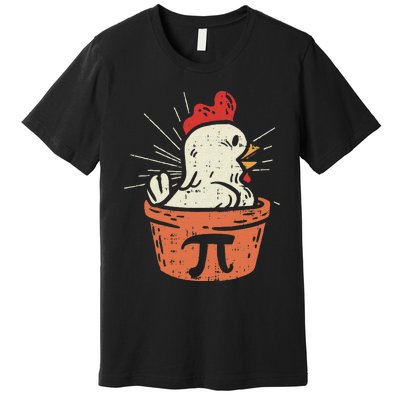 Funny Chicken Pot Pi Day Pie Math Lover Geek 3.14 Premium T-Shirt