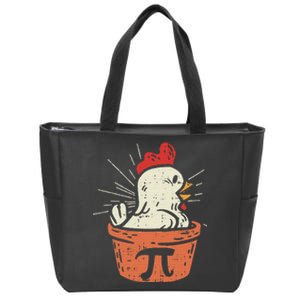 Funny Chicken Pot Pi Day Pie Math Lover Geek 3.14 Zip Tote Bag