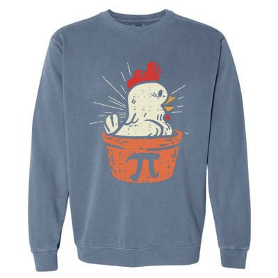 Funny Chicken Pot Pi Day Pie Math Lover Geek 3.14 Garment-Dyed Sweatshirt