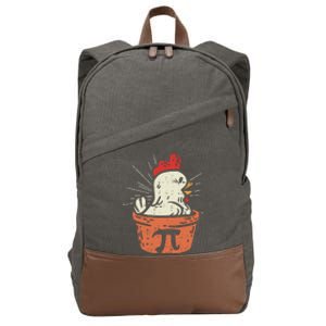 Funny Chicken Pot Pi Day Pie Math Lover Geek 3.14 Cotton Canvas Backpack