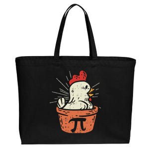 Funny Chicken Pot Pi Day Pie Math Lover Geek 3.14 Cotton Canvas Jumbo Tote