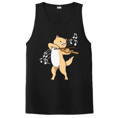 Funny Cat Playing Violin Giftt Cool Violinist Gift PosiCharge Competitor Tank