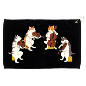 Fun Cats Playing Violin Cello Gift Music Cat Lover Tee Grommeted Golf Towel