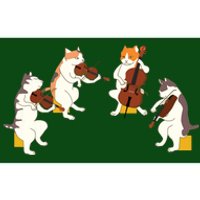 Fun Cats Playing Violin Cello Gift Music Cat Lover Tee Bumper Sticker