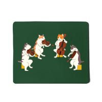 Fun Cats Playing Violin Cello Gift Music Cat Lover Tee Mousepad