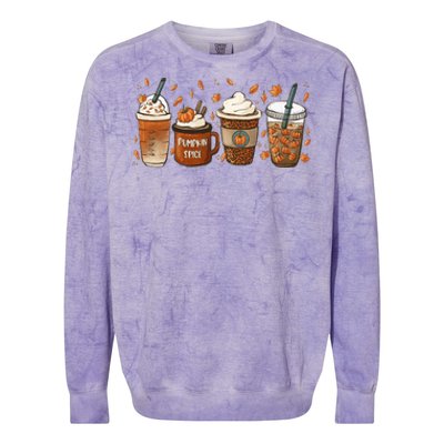 Fall Coffee Pumpkin Spice Lover Colorblast Crewneck Sweatshirt