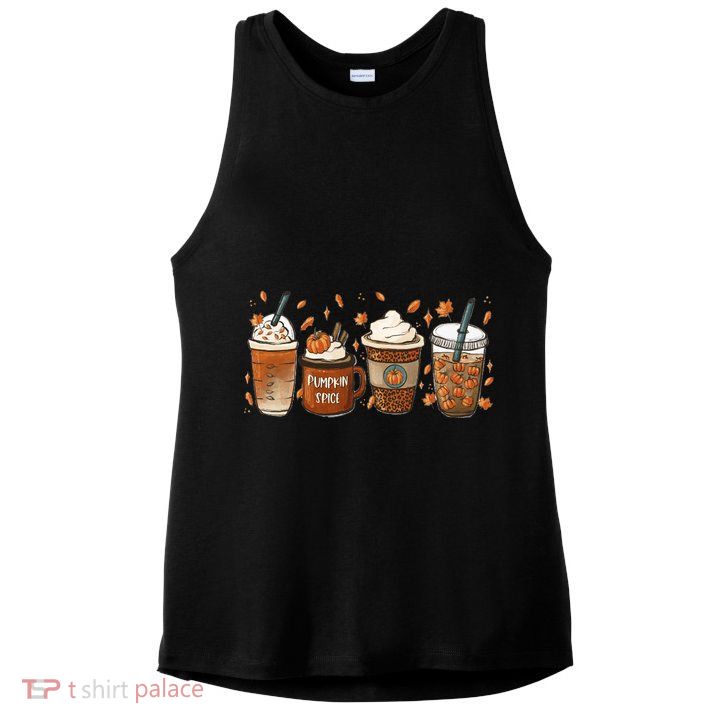 Fall Coffee Pumpkin Spice Lover Ladies PosiCharge Tri-Blend Wicking Tank