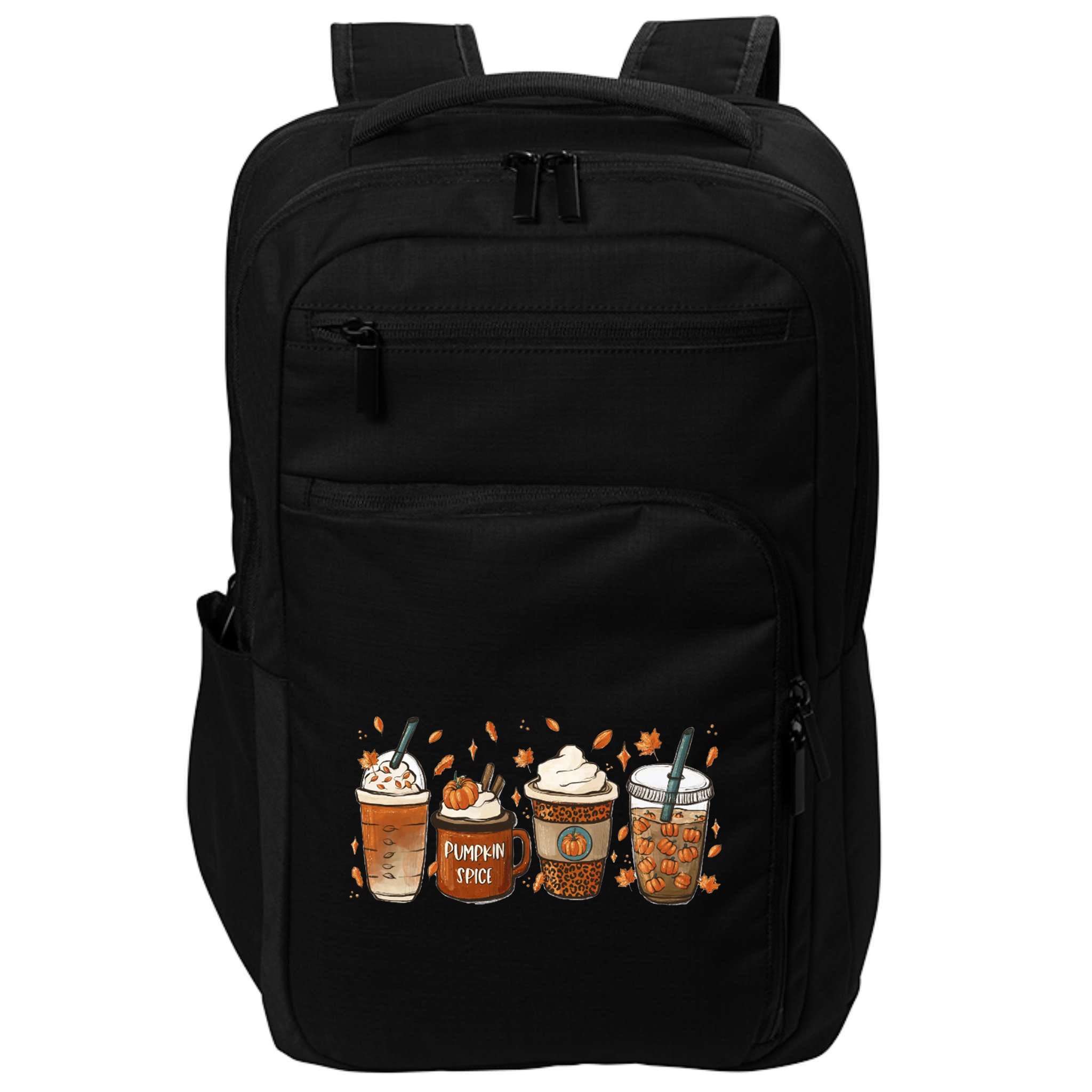 Fall Coffee Pumpkin Spice Lover Impact Tech Backpack