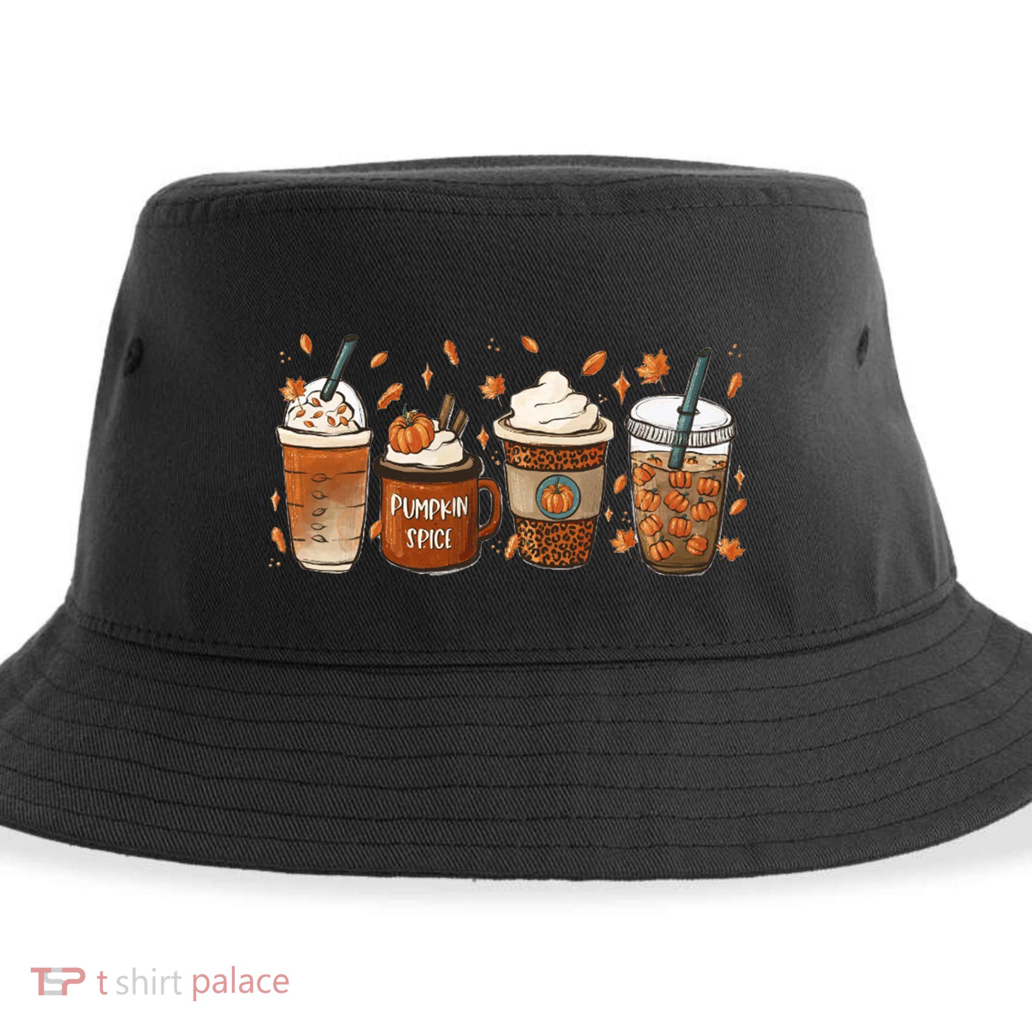 Fall Coffee Pumpkin Spice Lover Sustainable Bucket Hat