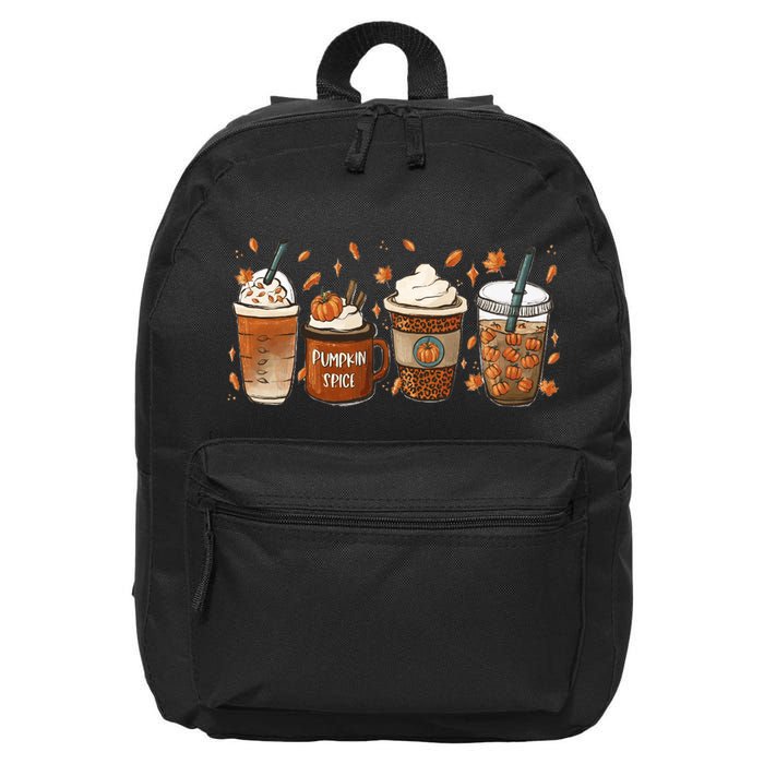 Fall Coffee Pumpkin Spice Lover 16 in Basic Backpack