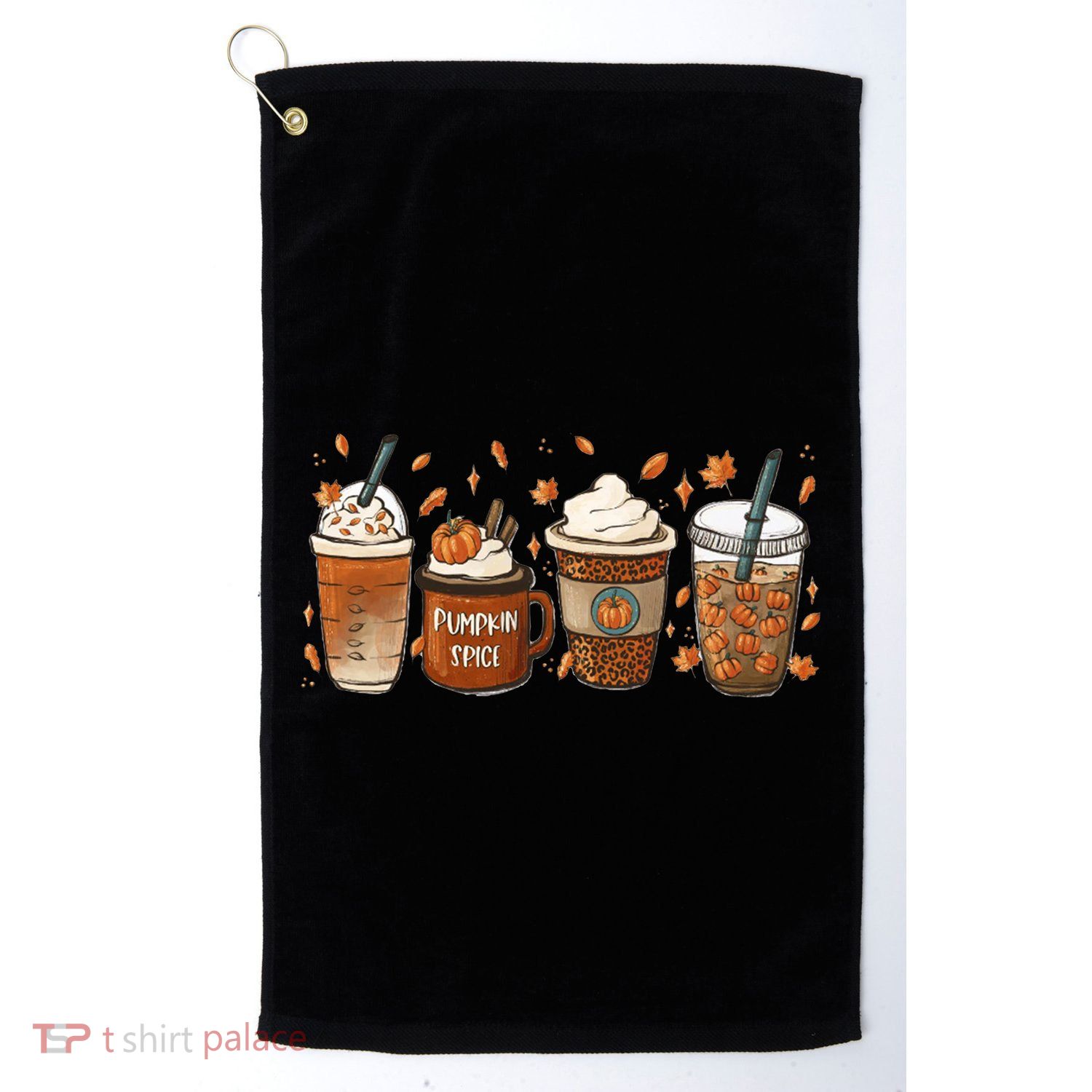 Fall Coffee Pumpkin Spice Lover Golf Towel