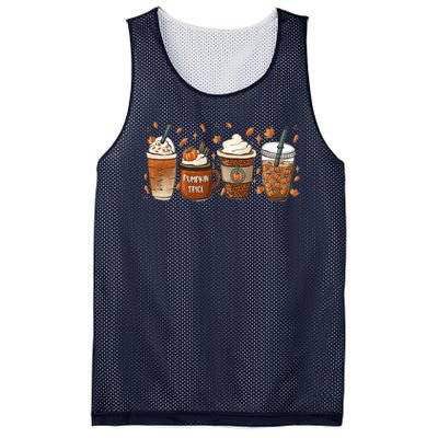 Fall Coffee Pumpkin Spice Lover Mesh Reversible Basketball Jersey Tank