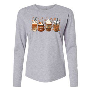 Fall Coffee Pumpkin Spice Lover Womens Cotton Relaxed Long Sleeve T-Shirt