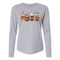 Fall Coffee Pumpkin Spice Lover Womens Cotton Relaxed Long Sleeve T-Shirt