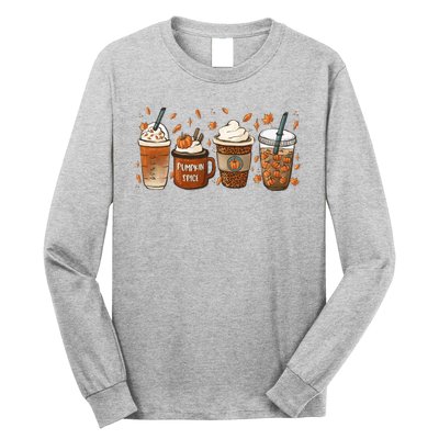 Fall Coffee Pumpkin Spice Lover Long Sleeve Shirt