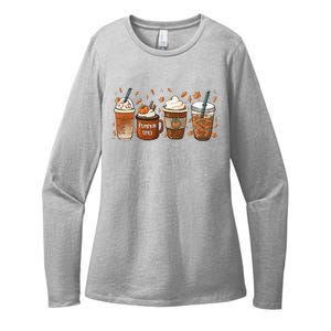 Fall Coffee Pumpkin Spice Lover Womens CVC Long Sleeve Shirt