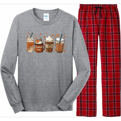 Fall Coffee Pumpkin Spice Lover Long Sleeve Pajama Set