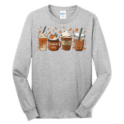 Fall Coffee Pumpkin Spice Lover Tall Long Sleeve T-Shirt