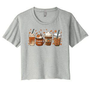 Fall Coffee Pumpkin Spice Lover Women's Crop Top Tee