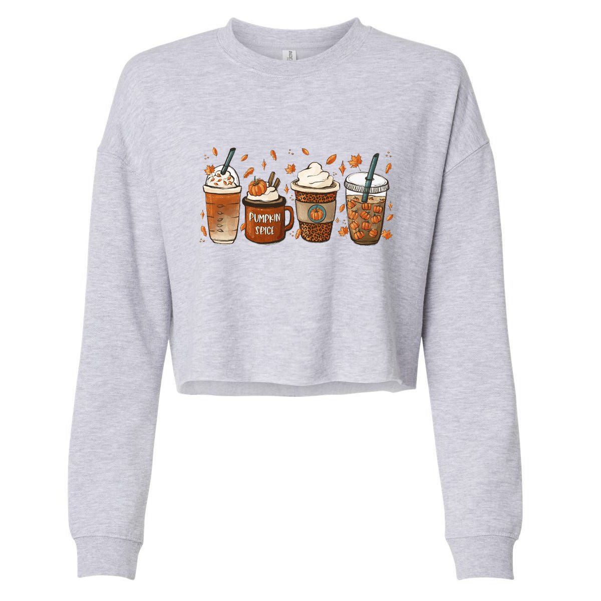 Fall Coffee Pumpkin Spice Lover Cropped Pullover Crew