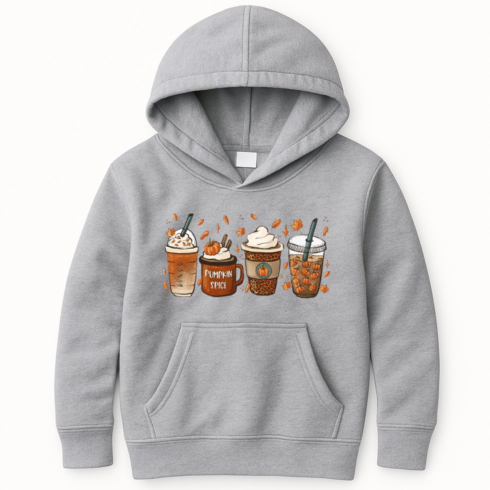 Fall Coffee Pumpkin Spice Lover Kids Hoodie
