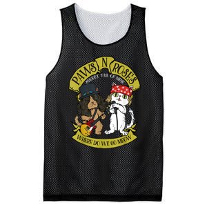 Funny Cat Paws Rock Music Gift Mesh Reversible Basketball Jersey Tank