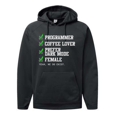 Funny Computer Programmer Software Developer For Women Performance Fleece Hoodie