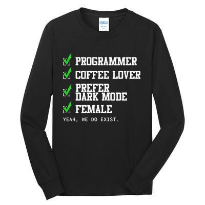 Funny Computer Programmer Software Developer For Women Tall Long Sleeve T-Shirt