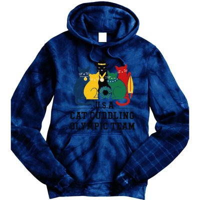 Funny Cat Quote Cat Cuddling Team Cool Tie Dye Hoodie