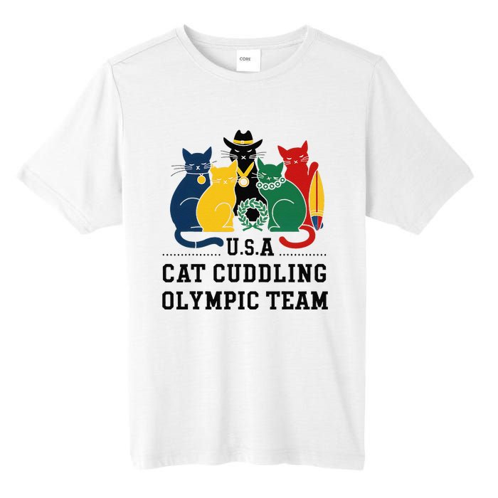 Funny Cat Quote Cat Cuddling Team Cool Tall Fusion ChromaSoft Performance T-Shirt