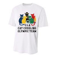 Funny Cat Quote Cat Cuddling Team Cool Performance Sprint T-Shirt