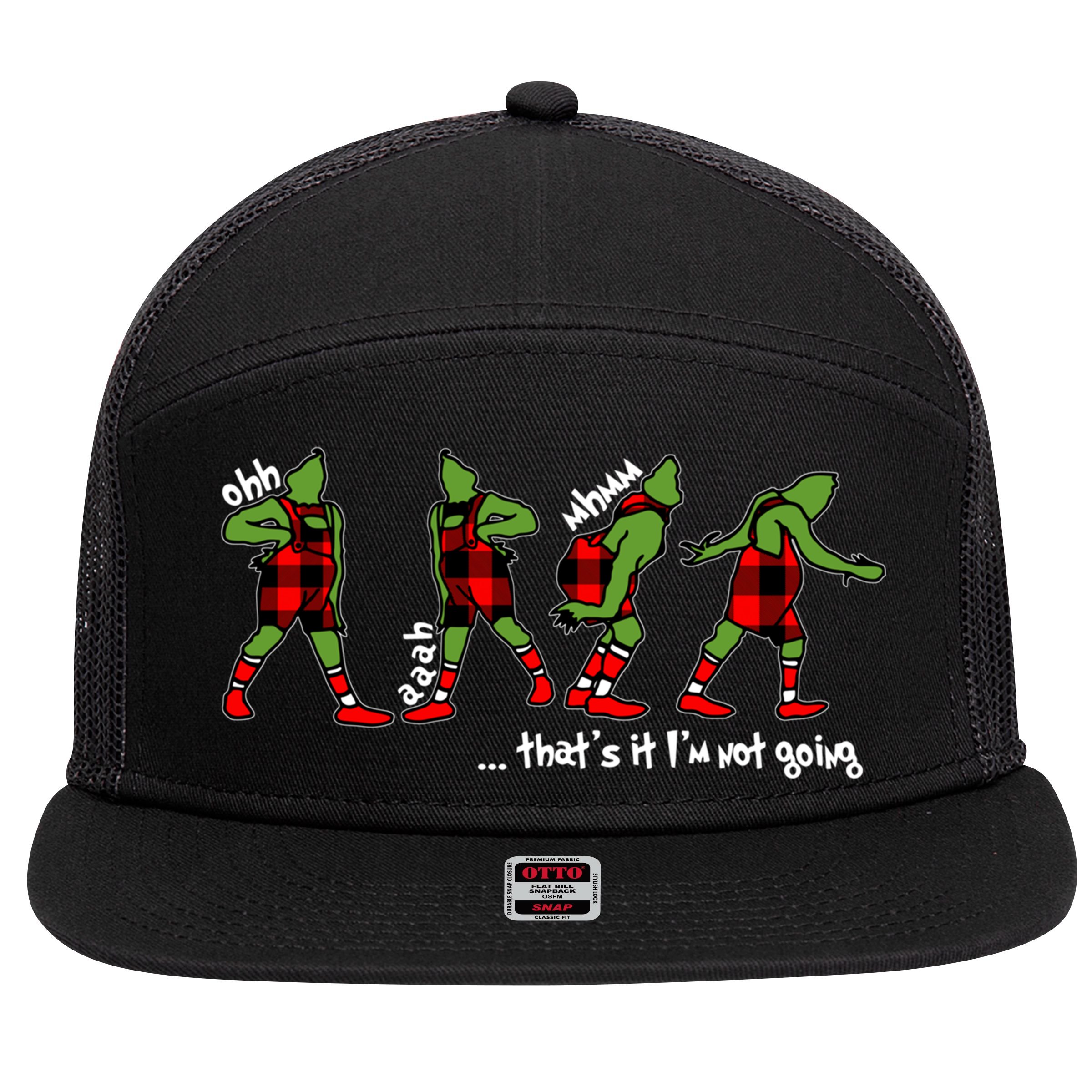 Funny Christmas Quotes ThatS It IM Not Going Gift 7 Panel Mesh Trucker Snapback Hat