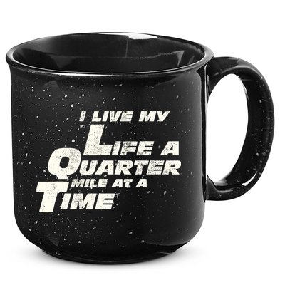Fast Car Quote I Live My Life A Quarter Mile At A Time Gift 15oz Campfire Ceramic Mug