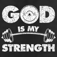 Funny Christian Quote God Is My Strength Cool Comfort Performance Bucket Hat