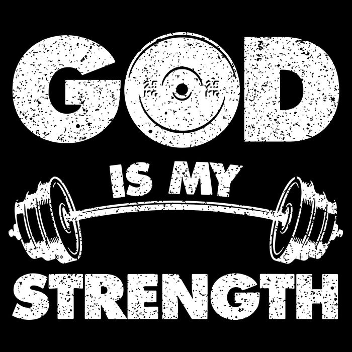 Funny Christian Quote God Is My Strength Sustainable Bucket Hat