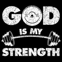 Funny Christian Quote God Is My Strength Button