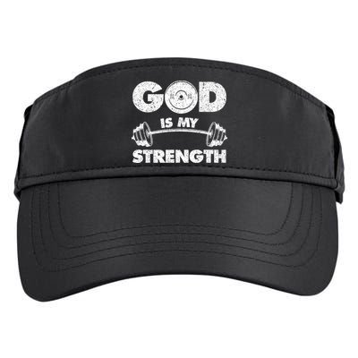 Funny Christian Quote God Is My Strength Adult Drive Performance Visor