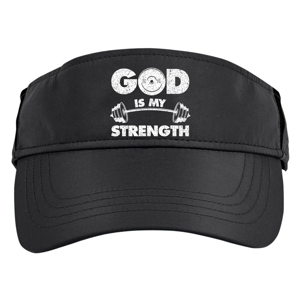 Funny Christian Quote God Is My Strength Adult Drive Performance Visor