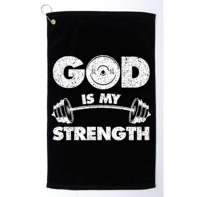 Funny Christian Quote God Is My Strength Golf Towel
