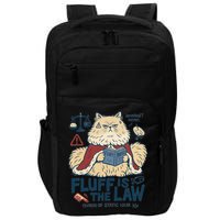 Fluffy Cat Queen Of Static Hair Gift Impact Tech Backpack