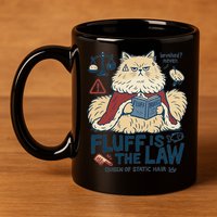 Fluffy Cat Queen Of Static Hair Gift 11oz C Handle Ceramic Mug