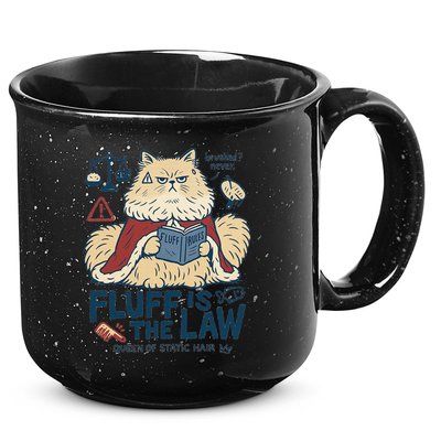 Fluffy Cat Queen Of Static Hair Gift 15oz Campfire Ceramic Mug
