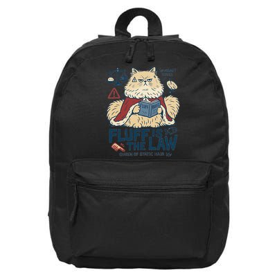 Fluffy Cat Queen Of Static Hair Gift 16 in Basic Backpack