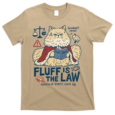 Fluffy Cat Queen Of Static Hair Gift T-Shirt