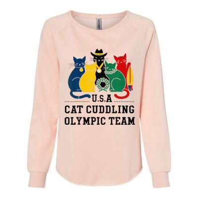 Funny Cat Quote Cat Cuddling Team Cool Womens California Wash Sweatshirt