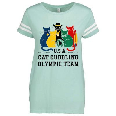 Funny Cat Quote Cat Cuddling Team Cool Enza Ladies Jersey Football T-Shirt