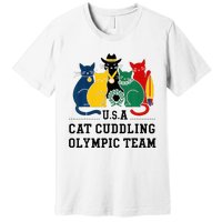 Funny Cat Quote Cat Cuddling Team Cool Premium T-Shirt