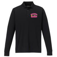 Funny Candy Queen Gift For Lollipop Lover Sweet Tooth Women Performance Long Sleeve Polo