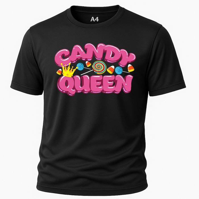 Funny Candy Queen Gift For Lollipop Lover Sweet Tooth Women Cooling Performance Crew T-Shirt