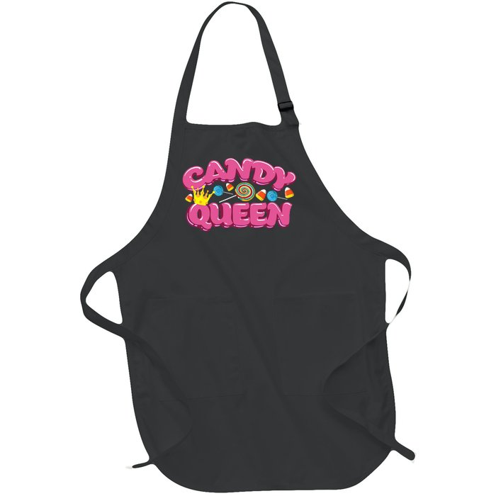 Funny Candy Queen Gift For Lollipop Lover Sweet Tooth Women Full-Length Apron With Pockets